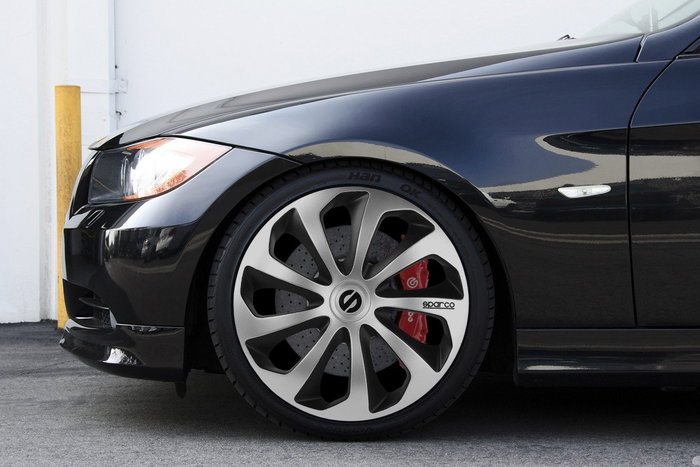 Sparco Tapacubos Sicilia Bicolor 15" Plata-Negro CS5 SPC1573SVBK 4 Unidades