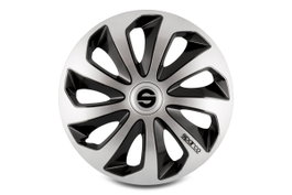Sparco Tapacubos Sicilia Bicolor 15" Plata-Negro CS5 SPC1573SVBK 4 Unidades