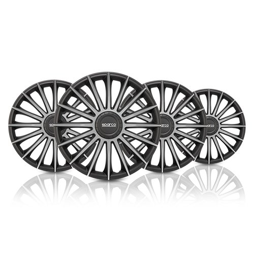 Sparco Tapacubos Torino 15 pulg Negro/Plata CS5 Sparco Tapacubos Torino 15 pulg Negro/Plata CS5