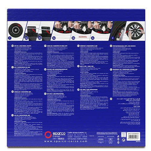 Sparco Tapacubos Torino 15 pulg Negro/Plata CS5 Sparco Tapacubos Torino 15 pulg Negro/Plata CS5