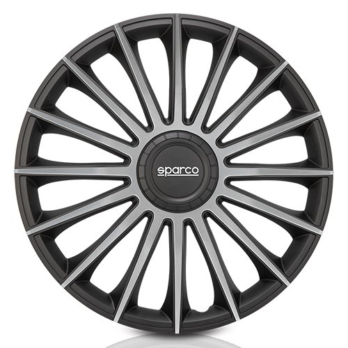 Sparco Tapacubos Torino 15 pulg Negro/Plata CS5 Sparco Tapacubos Torino 15 pulg Negro/Plata CS5