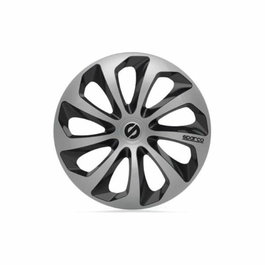 Sparco Tapacubos Sicilia Bicolor 16" Plata-Negro Cs5 SPC1673SVBK 4 Unidades