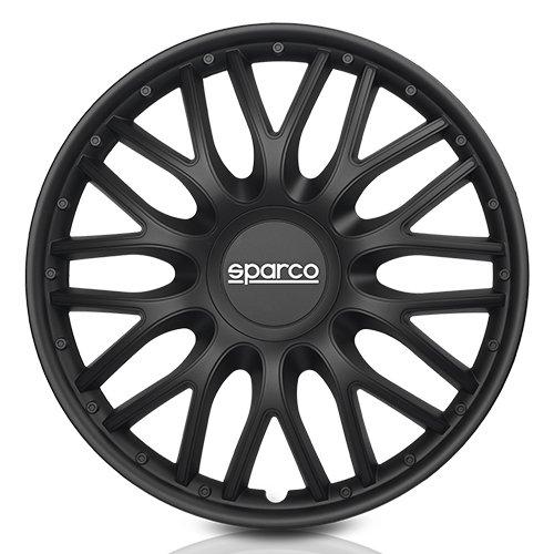 SPC Tapacubos Roma Negro 15" SPC1596BK - Juego de 4 Unidades - ABS de Alto Impacto - Diseño Deportivo - Compatible con Todo Tipo de Vehículos SPC Tapacubos Roma Negro 15" SPC1596BK - Juego de 4 Unidades - ABS de Alto Impacto - Diseño Deportivo - Compatible con Todo Tipo de Vehículos