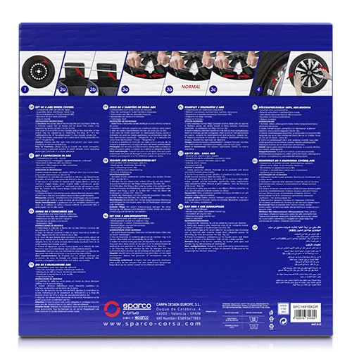 Sparco Tapacubos Lazio Bicolor 14" SPC1491BKGR