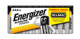 Energizer Pilas Alcalinas LR03 S-G AAA (10 Unidades) - Larga Duración, Mantienen Carga 10 Años, Ideal para Uso Diario