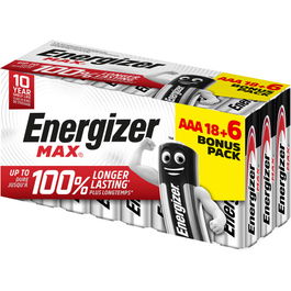 Energizer Pilas Alcalinas Max Tipo LR03 (AAA) Caja 24 Unidades E303513204