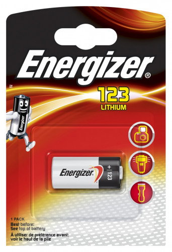 Energizer Pila de Litio CR123 3V 1500 mAh para Cámara Energizer Pila de Litio CR123 3V 1500 mAh para Cámara
