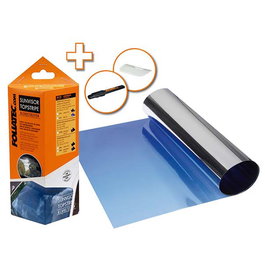 Foliatec FO1714 Tira de Visera Antideslumbramiento para Coche, Azul, 19 x 150 cm, Protección UV, Privacidad y Anti-Calor