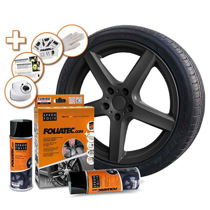 Foliatec Kit de Goma Líquida Negra Mate 2 x 400 ml Foliatec Kit de Goma Líquida Negra Mate 2 x 400 ml