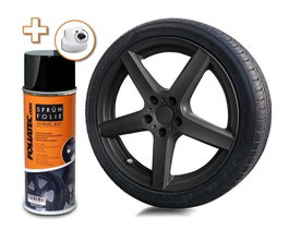 Foliatec FO2065 Goma Líquida Negra Mate para Personalización de Piezas y Llantas - Acabado Removible Resistente - 400 mL
