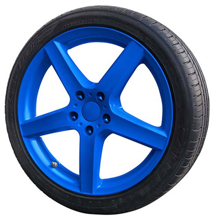 Foliatec FO2023 Goma Líquida Neón Set 4 Piezas (Azul) - Base Coat y Goma Líquida 2 x 400 ml + 2 x 400 ml - Acabado Removible Ideal para Tuning Personalizable