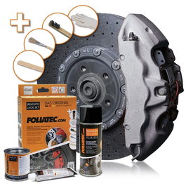 Foliatec Kit Pintura para Pinzas de Freno Stratos Plata Metálico 3 Componentes