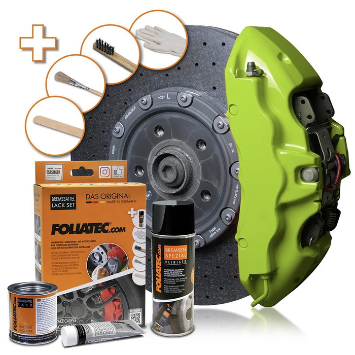 Foliatec Kit Pintura para Pinzas de Freno Toxic Verde 3 Componentes Foliatec Kit Pintura para Pinzas de Freno Toxic Verde 3 Componentes