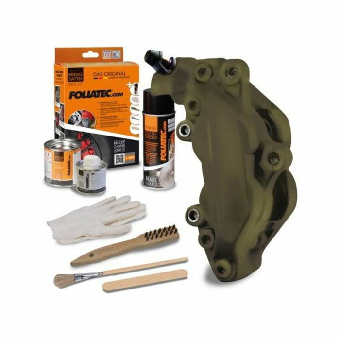 Foliatec Kit Pintura para Pinzas de Freno Combat Verde Mate Foliatec Kit Pintura para Pinzas de Freno Combat Verde Mate