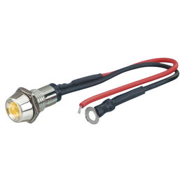 Foliatec FO33147 Luz de Control Led Cromado Amarillo 1 Pieza Diam. 10 mm