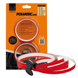 Foliatec FO34387 Pinstriping para Llantas, Color Rojo, 8.6 Metros de Largo x 6 mm de Ancho, Vinilo Decorativo de Alto Rendimiento en PVC