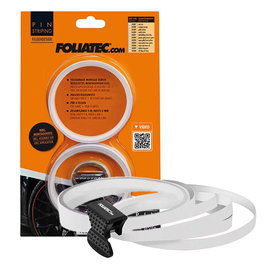 Foliatec FO34390 Cinta Pinstriping Decorativa para Llantas, Blanco, 8.6 m x 6 mm, PVC Resistente