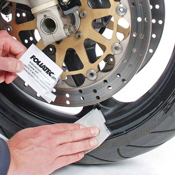 Foliatec FO34442 Cinta Pinstriping Racing Blanco 14 Bandas de 7 mm x 41 cm con Espaciador para Personalización de Coches y Llantas