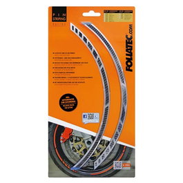Foliatec FO34449 Kit de 14 Bandas Decorativas Racing Carbon 7 mm x 41 cm con Espaciador, para Personalización de Carrocería, Llantas y Lunas
