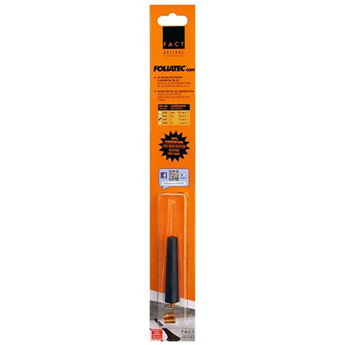 Foliatec Antena S Negra 7,5 cm