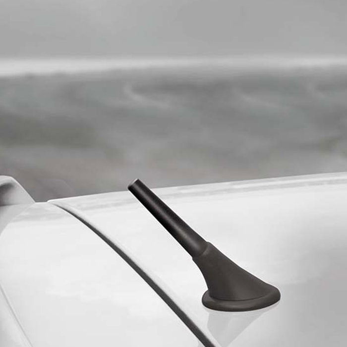 Foliatec FO34671 Antena S para Coche - Antena Decorativa Deportiva Negra 7.5 cm