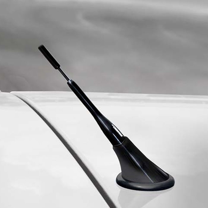 Foliatec FO34694 Antena Design Type 1.4 para Vehículo, Negra, 15.5 cm, Estética Deportiva