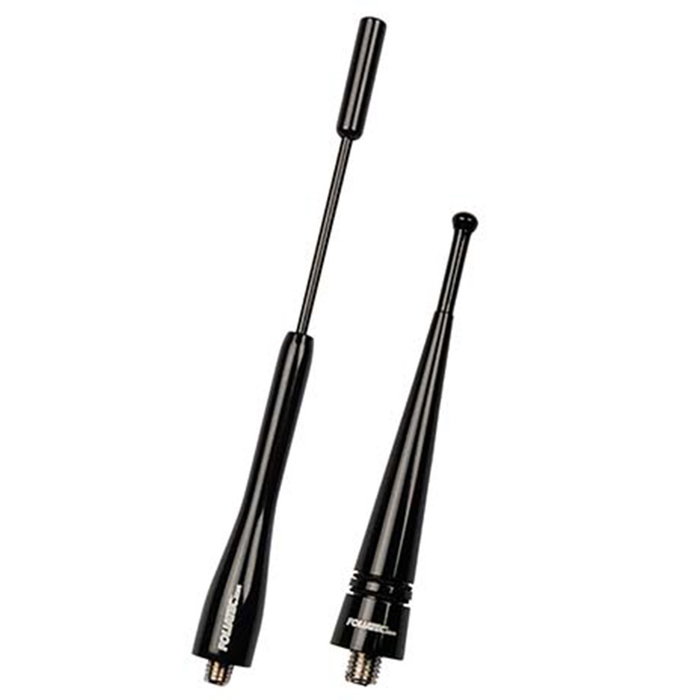 Foliatec FO34695 Antena Exterior Deportiva Negra Design Type Pin 2, 9 cm, para Mejorar Estética del Coche sin Perder Recepción Radio, Incluye Tornillos