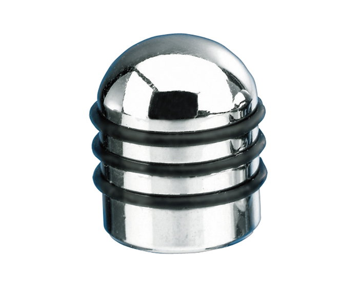 Foliatec Tapón de Válvula Aircaps Aluminio Chrome con 3 Juntas de Goma Negra para Llantas - 4 Piezas FO32791
