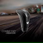 Momo Combat Evo Pomo Negro-Carbon con Cuero Negro Costuras Especiales MOM15511261115L Valido para coches sin gatillo