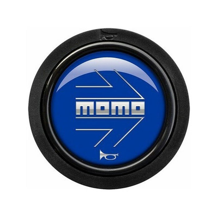 Momo Pulsador Arrow Logo Azul Cromado Momo Pulsador Arrow Logo Azul Cromado