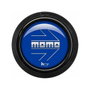 Momo Pulsador Arrow Logo Azul Cromado