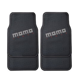 Momo MOMLCM009BG Set Completo 4 Piezas Alfombras Goma Universales Negro y Gris