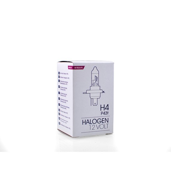 M-Tech Lámpara Halógena H4 9003 HB2 P43T 60/55W 12V M-Tech Lámpara Halógena H4 9003 HB2 P43T 60/55W 12V