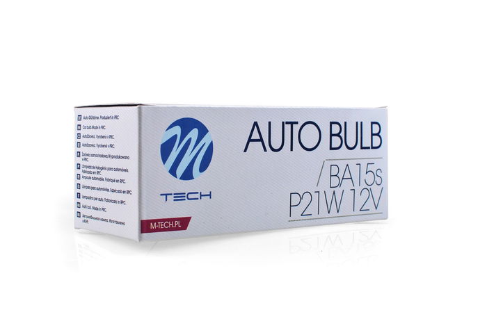 M-Tech Z14 Lámpara Ba15S 12V 21W S25 Clear Halógena Pack 10 Unidades