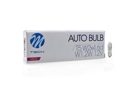 M-Tech Z29 Lámpara W1.2W T5 12V 1.2W Halógena Clara Pack 10 Unidades Durabilidad 300 Horas