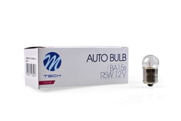 M-Tech Lámpara G18 Ba15S 12V 5W Clear Bombilla Halógena Casquillo BA15s Pack 10 Unidades E8 Homologación