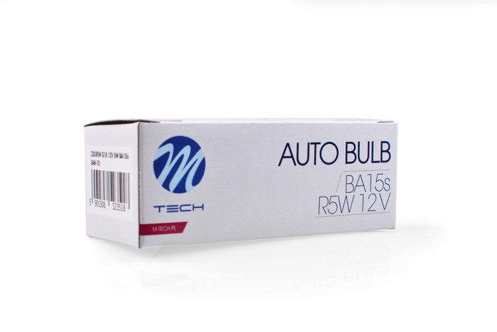 M-Tech Lámpara G18 Ba15S 12V 5W Clear Bombilla Halógena Casquillo BA15s Pack 10 Unidades E8 Homologación