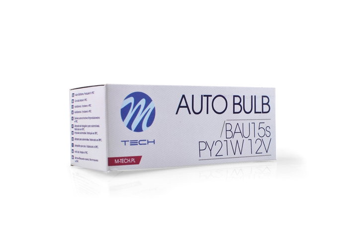 M-Tech Lámpara BAU15S 12V/21W PY21W Ámbar (10 unidades)