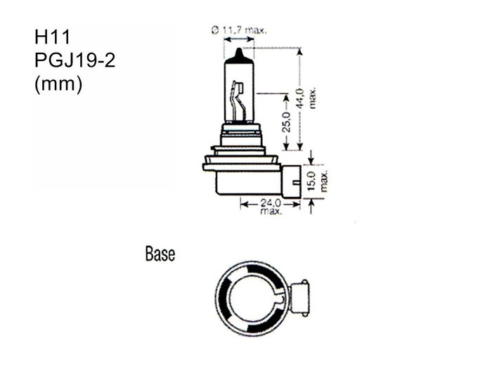 Bombilla para Automóvil M-Tech PTZSW11-DUO 12 V Parte trasera Halógena 55 W
