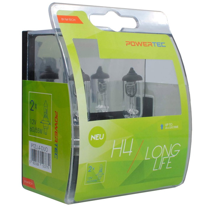 M-Tech PowerTec Long Life H4 12V Duo M-Tech PowerTec Long Life H4 12V Duo