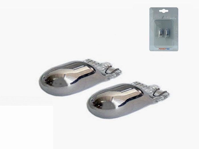 PowerTec Lámpara WY5W T10 12V 5W Wedge Chrome Blister MTECPTZCH28-02B