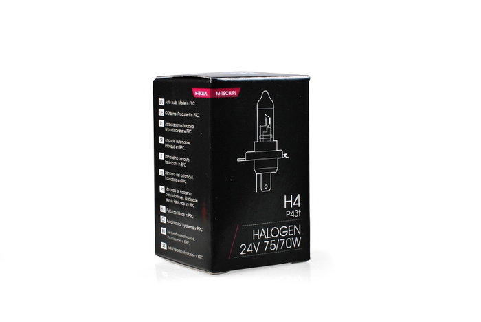 M-Tech Lámpara Halógena P43T 24V 75/70W H4 M-Tech Lámpara Halógena P43T 24V 75/70W H4