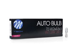 M-Tech Lámpara T5 1.2W 24V Clear Bombilla Halógena Duradera para Automoción Z929 (10 Unidades)