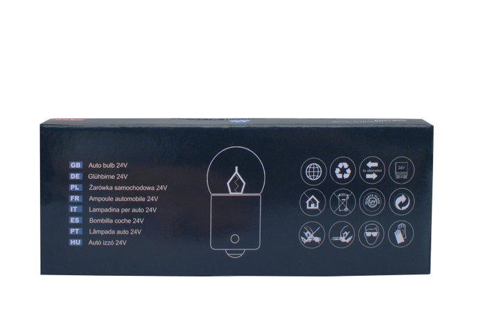 M-Tech Lámpara BA15S R5W 24V/5W G18 Clear Pack de 10 Unidades M-Tech Lámpara BA15S R5W 24V/5W G18 Clear Pack de 10 Unidades