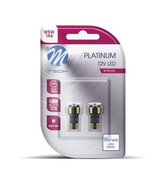 M-Tech L804 W Blister 2X Bombilla LED W5W 4xSMD5630 + 1xHP Blanco Frío 12V Máx. 2,2W 280 Lúmenes