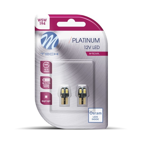 M-Tech Blíster 2x LED L806W W5W CANBUS 4xSMD5630 Blanco M-Tech Blíster 2x LED L806W W5W CANBUS 4xSMD5630 Blanco