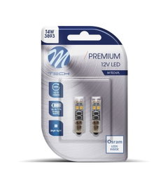 M-Tech LB315W Bombillas LED Blanco Canbus 12V 4W Ba9S