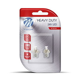 M-Tech Blíster 2X LED L904W - B8.5D 24V Cóncavo Blanco