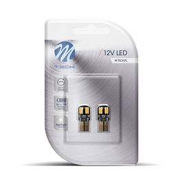 M-Tech LB323W W5W T10 4xSMD5730 LED 12V Blanco CANBUS Bombilla para Coche