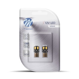 M-Tech LB323W W5W T10 4xSMD5730 LED 12V Blanco CANBUS Bombilla para Coche